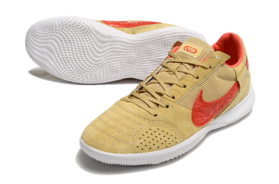 Nike Street Gato IC Low-Tops Football Shoes - Khaki/Red/White