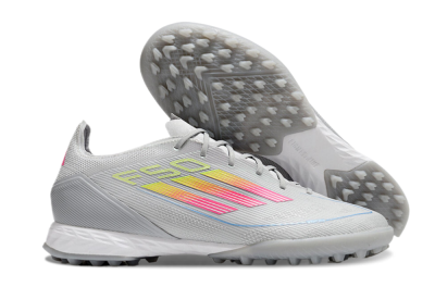 Adidas F50 Pro TF Low-Tops Football Shoes - Grey/Gold/Pink