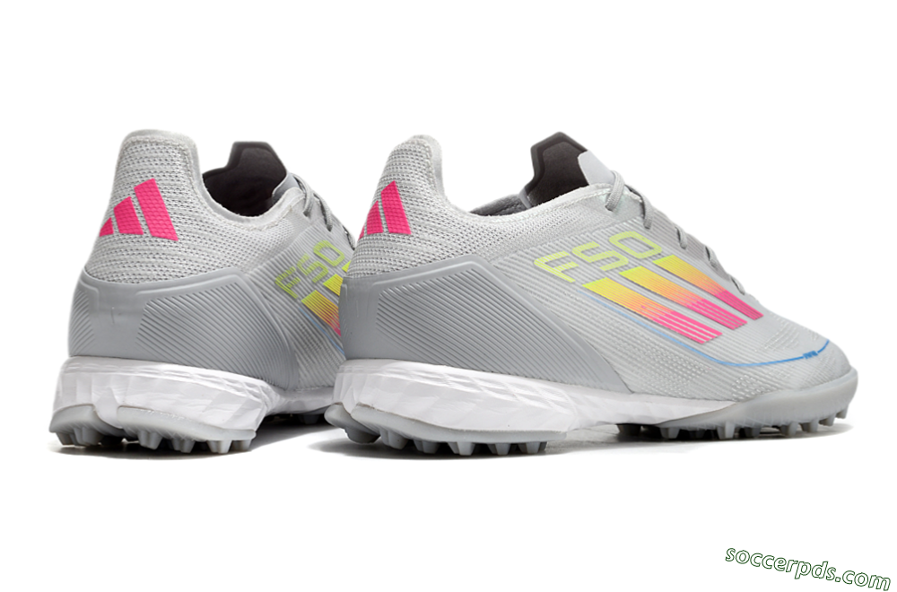 Adidas F50 Pro TF Low-Tops Football Shoes - Grey/Gold/Pink 6