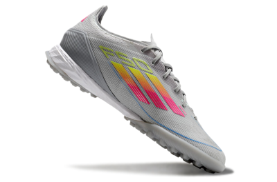 Adidas F50 Pro TF Low-Tops Football Shoes - Grey/Gold/Pink