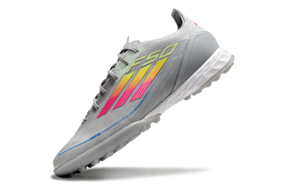 Adidas F50 Pro TF Low-Tops Football Shoes - Grey/Gold/Pink