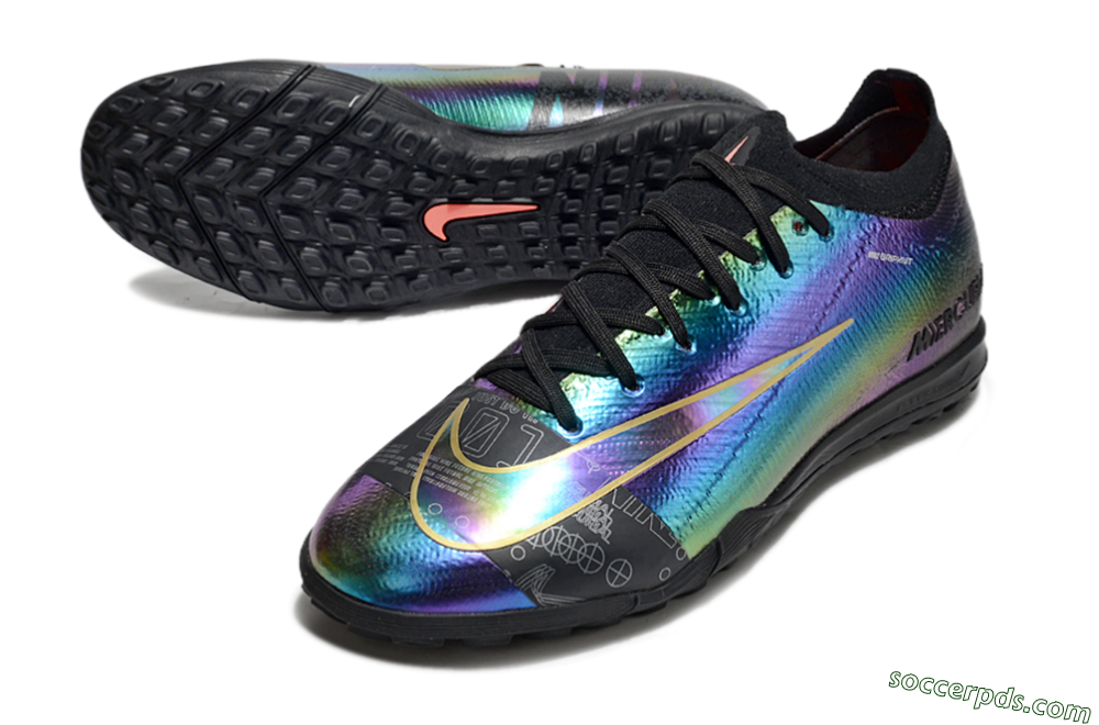 Nike Air Zoom Mercurial Vapor 16 Elite TF Low-Tops Football Shoes - Laser/Black/Yellow 3