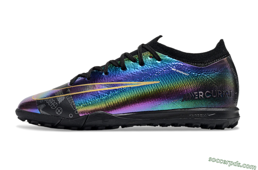 Nike Air Zoom Mercurial Vapor 16 Elite TF Low-Tops Football Shoes - Laser/Black/Yellow 2