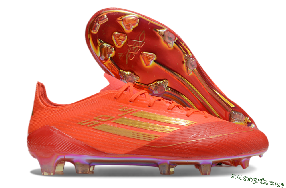 Adidas F50 Elite FG Low-Tops Football Boots - Red/Gold 1