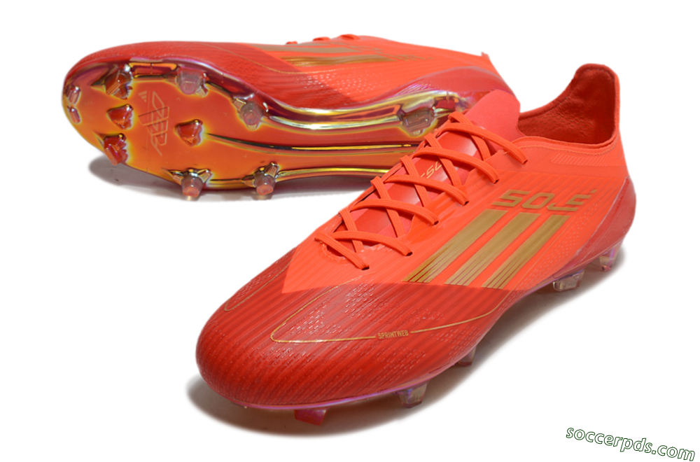 Adidas F50 Elite FG Low-Tops Football Boots - Red/Gold 3