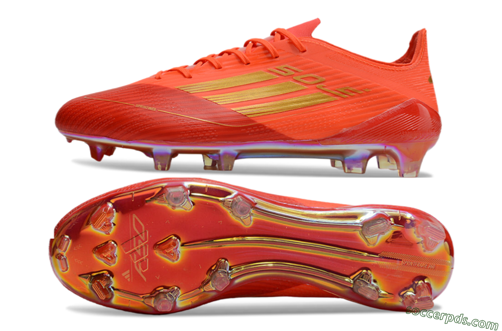 Adidas F50 Elite FG Low-Tops Football Boots - Red/Gold 0