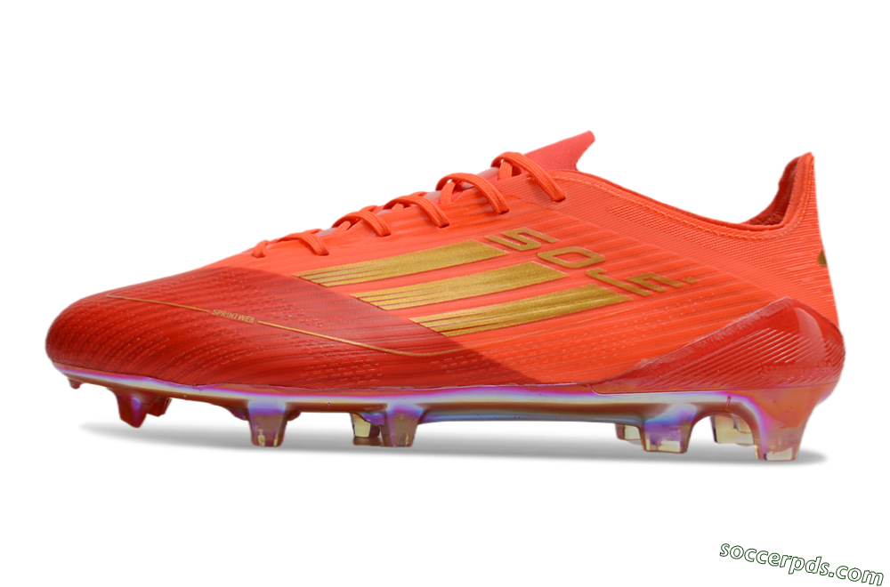 Adidas F50 Elite FG Low-Tops Football Boots - Red/Gold 2