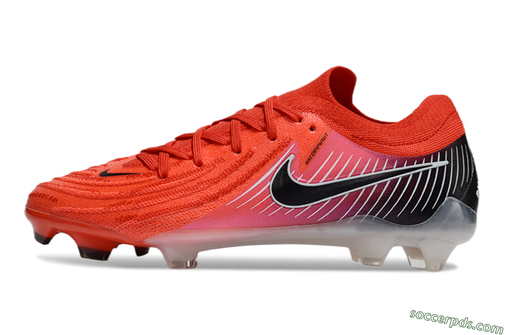 Nike Phantom Luna Elite NU FG Low-Tops Football Boots - Red/Black/White 2