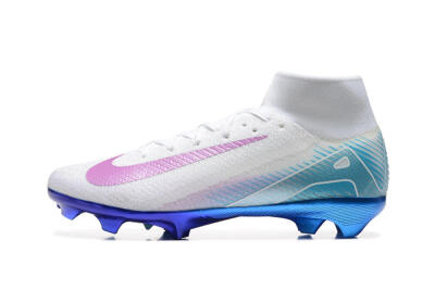 Nike Air Zoom Mercurial Superfly 10 Elite FG High-Tops Football Boots - White/Purple/Blue