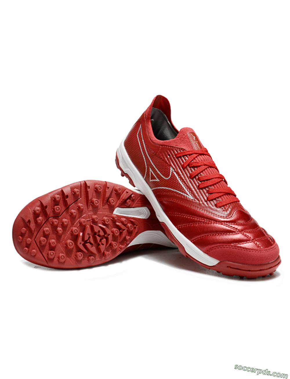 Mizuno Morelia Neo Sala TF Low-Tops Football Shoes - Red/Gold/White 3