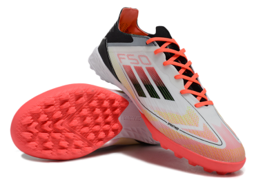 Adidas F50 Elite TF Low-Tops Football Shoes - White/Red/Yellow
