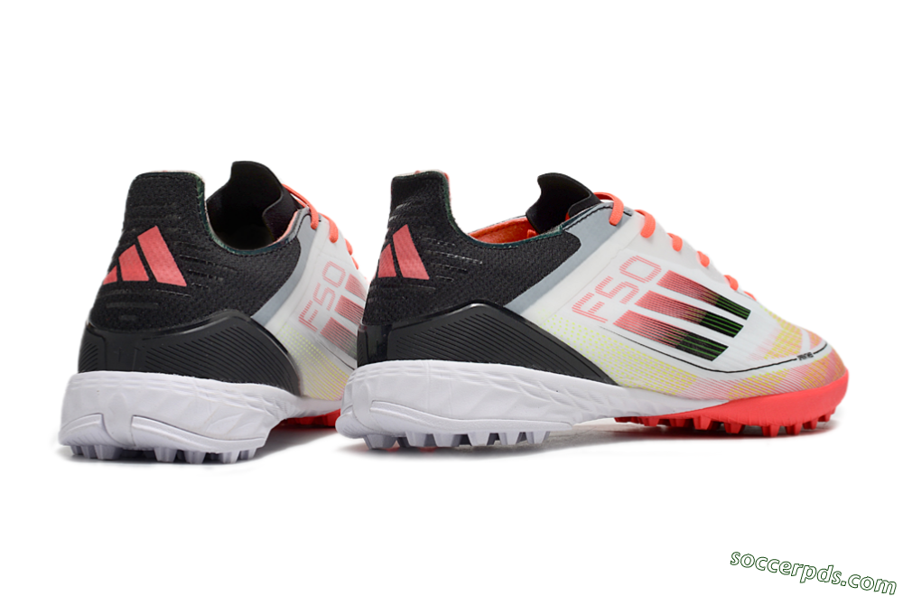 Adidas F50 Elite TF Low-Tops Football Shoes - White/Red/Yellow 6