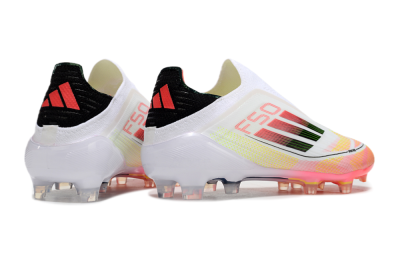 Adidas F50 Elite Laceless FG Low-Tops Football Boots - White/Red/Yellow