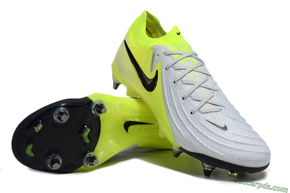 Nike Phantom Luna Elite SG Low-Tops Football Boots - Grey/Yellow/Black 3