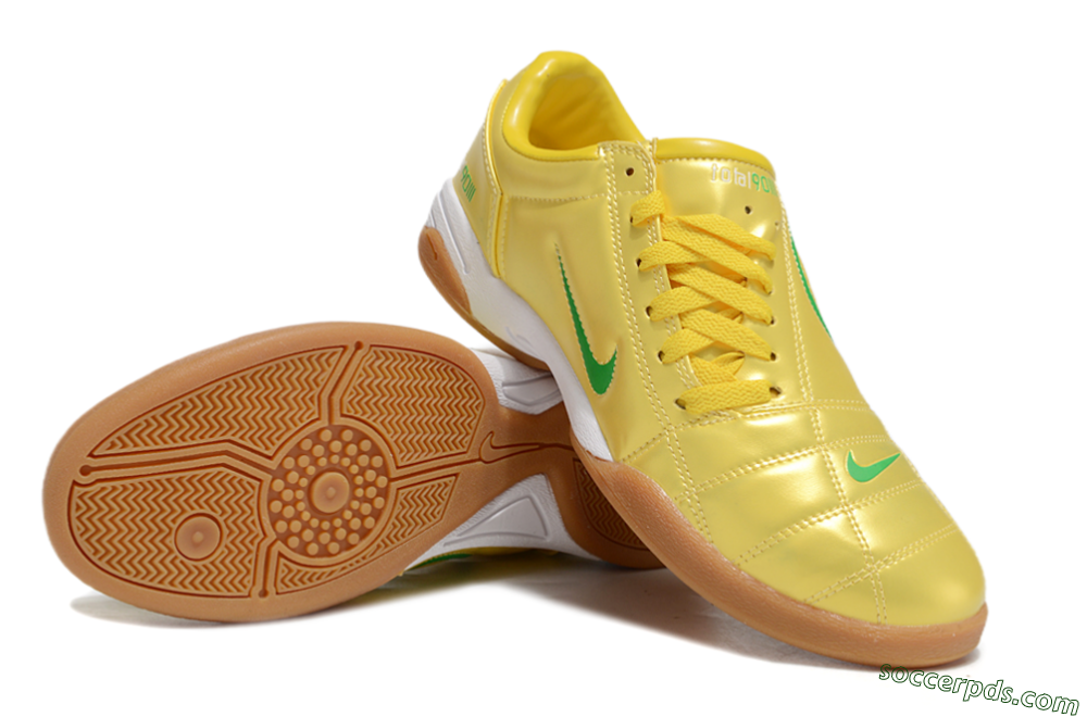 Nike Total 90 II IC Low-Tops Football Shoes - Yellow/Green/White 3