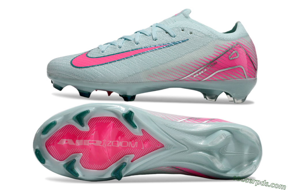 Nike Air Zoom Mercurial Vapor 16 Elite FG Low-Tops Football Boots - Jade/Pink/Silver 6
