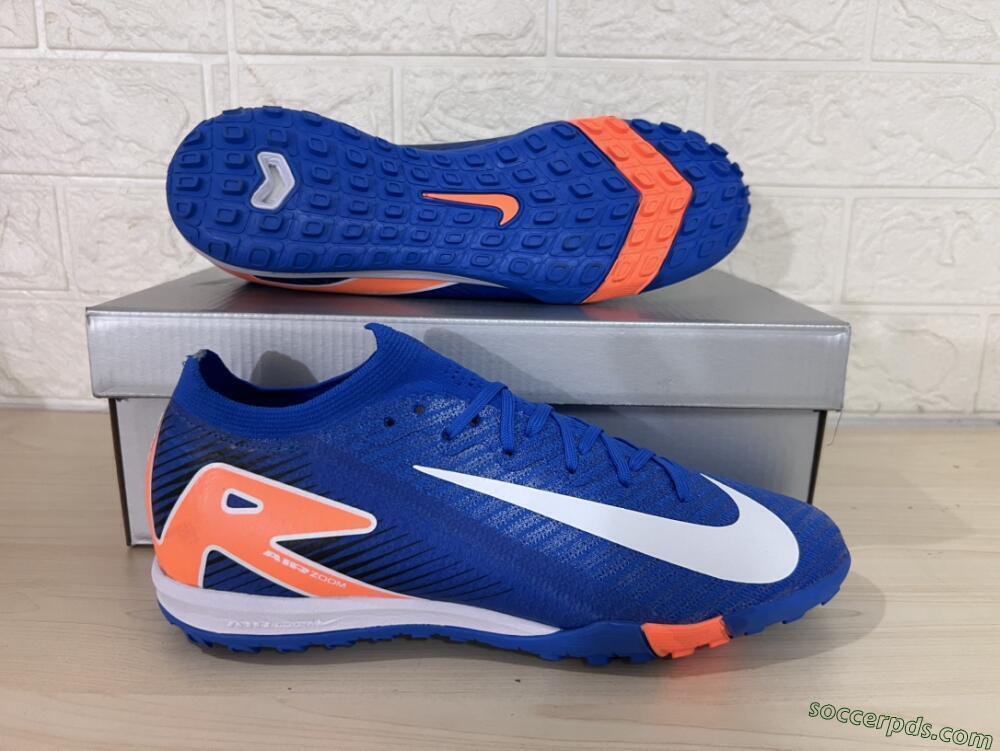 Nike Air Zoom Mercurial Vapor 16 Elite TF Low-Tops Football Shoes - Blue/White/Orange
