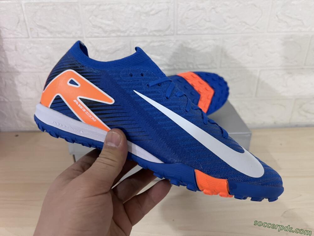 Nike Air Zoom Mercurial Vapor 16 Elite TF Low-Tops Football Shoes - Blue/White/Orange