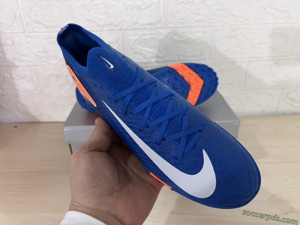Nike Air Zoom Mercurial Vapor 16 Elite TF Low-Tops Football Shoes - Blue/White/Orange