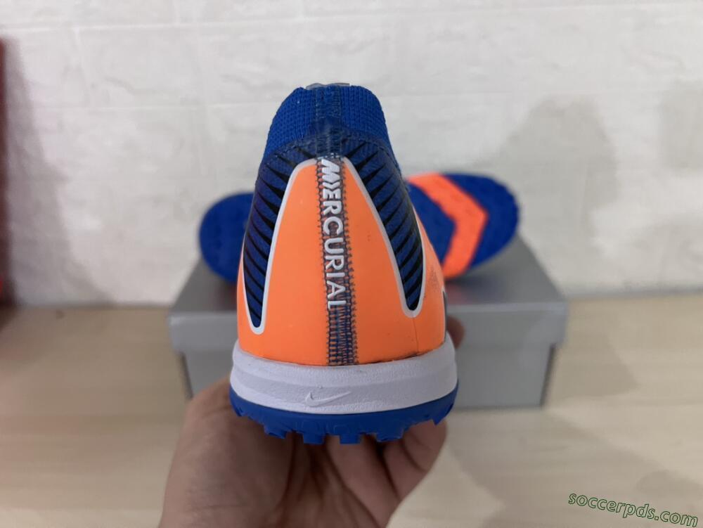 Nike Air Zoom Mercurial Vapor 16 Elite TF Low-Tops Football Shoes - Blue/White/Orange