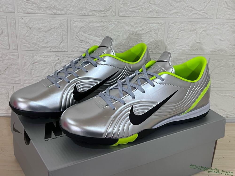 Nike Zoom Mercurial Vapor 1 Rgn SE TF Low-Tops Football Shoes - Silver/Black/Yellow