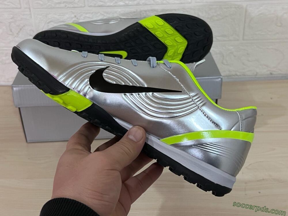 Nike Zoom Mercurial Vapor 1 Rgn SE TF Low-Tops Football Shoes - Silver/Black/Yellow