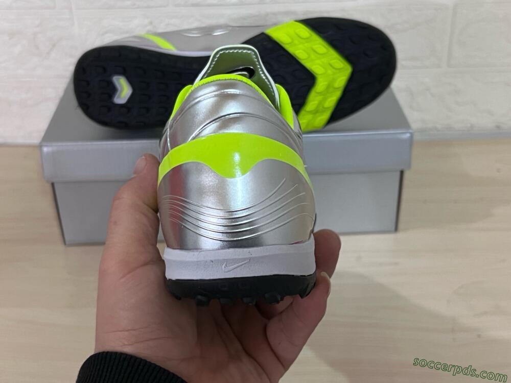 Nike Zoom Mercurial Vapor 1 Rgn SE TF Low-Tops Football Shoes - Silver/Black/Yellow