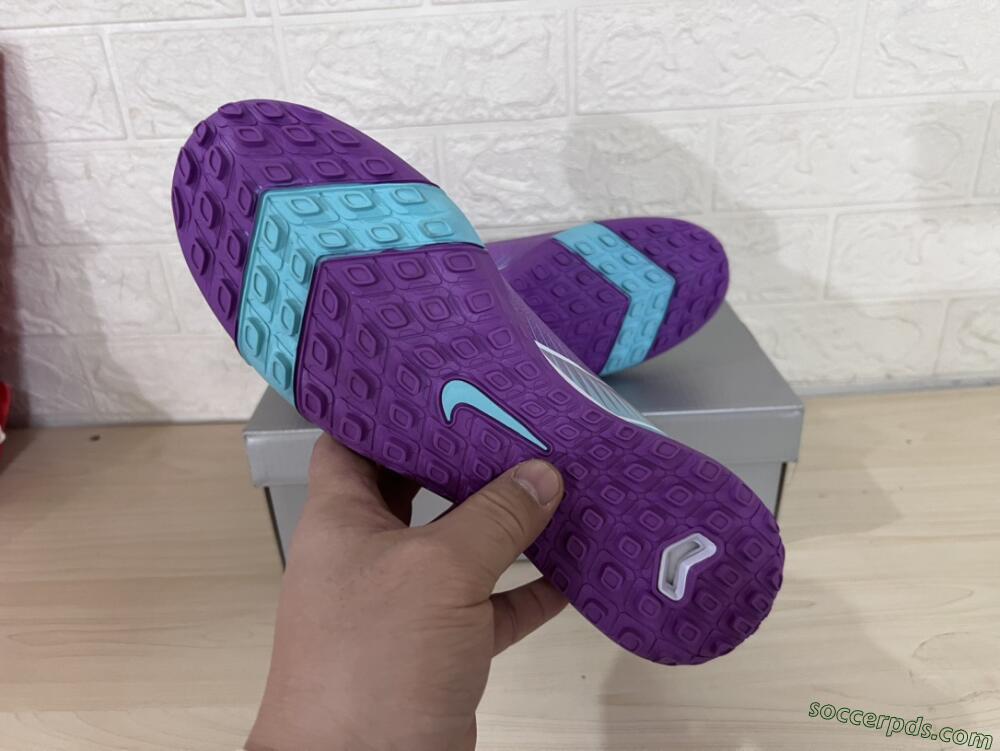 Nike Air Zoom Mercurial Superfly 10 Elite TF High-Tops Football Shoes - Purple/Jade/White