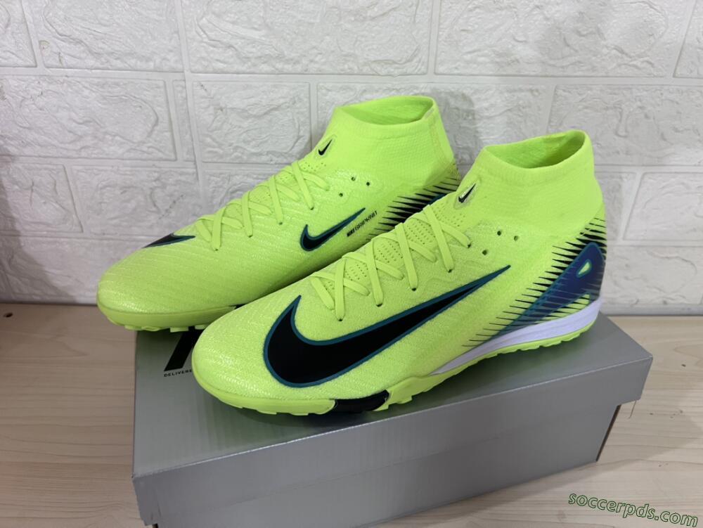 Nike Air Zoom Mercurial Superfly 10 Elite TF Low-Tops Football Shoes - Yellow/Black/Blue