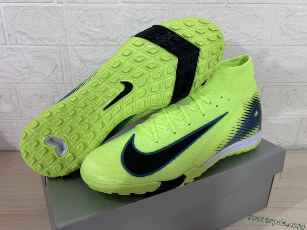 Nike Air Zoom Mercurial Superfly 10 Elite TF Low-Tops Football Shoes - Yellow/Black/Blue
