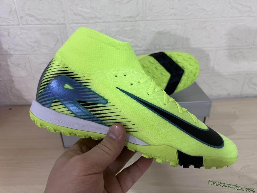 Nike Air Zoom Mercurial Superfly 10 Elite TF Low-Tops Football Shoes - Yellow/Black/Blue