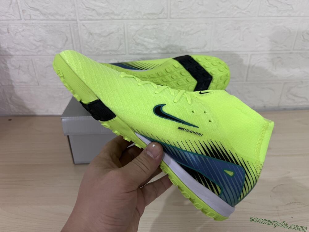 Nike Air Zoom Mercurial Superfly 10 Elite TF Low-Tops Football Shoes - Yellow/Black/Blue