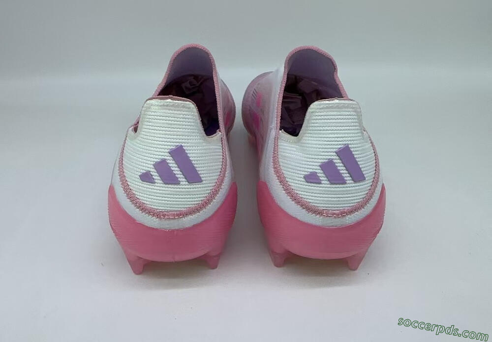 Adidas F50 Elite Laceless FG Low-Tops Football Boots - White/Pink/Gold