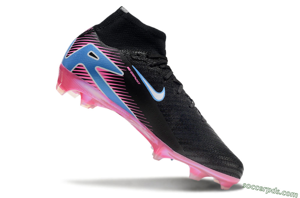 Nike Air Zoom Mercurial Superfly 10 Elite FG High-Tops Football Boots - Black/White/Blue/Pink 4