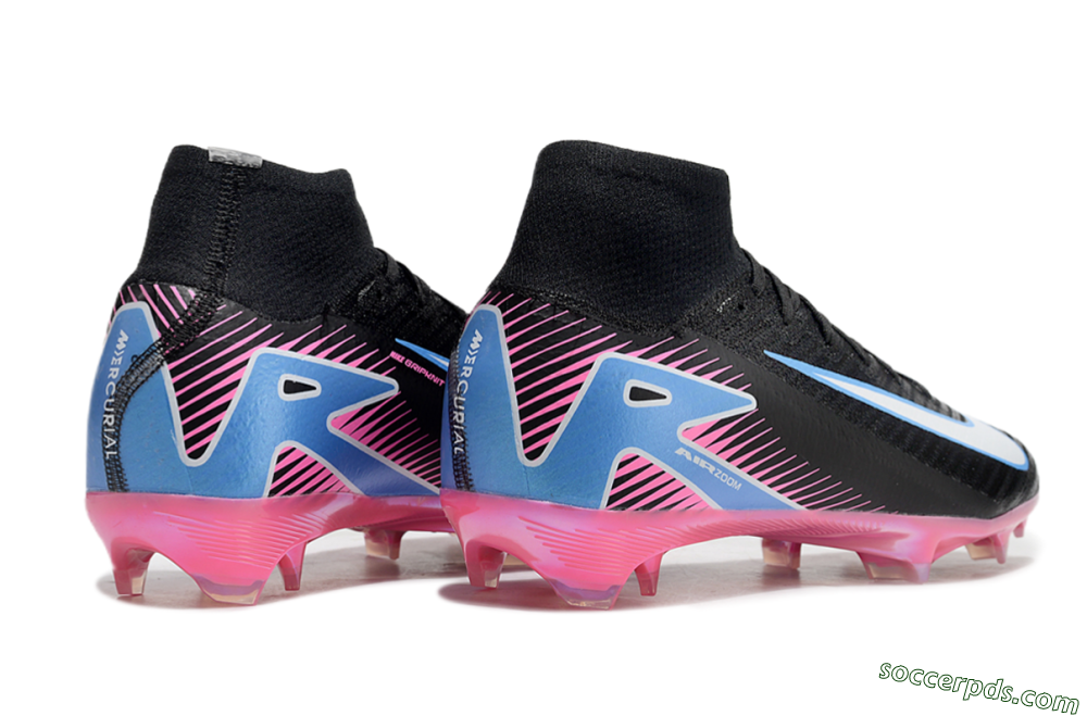 Nike Air Zoom Mercurial Superfly 10 Elite FG High-Tops Football Boots - Black/White/Blue/Pink 6