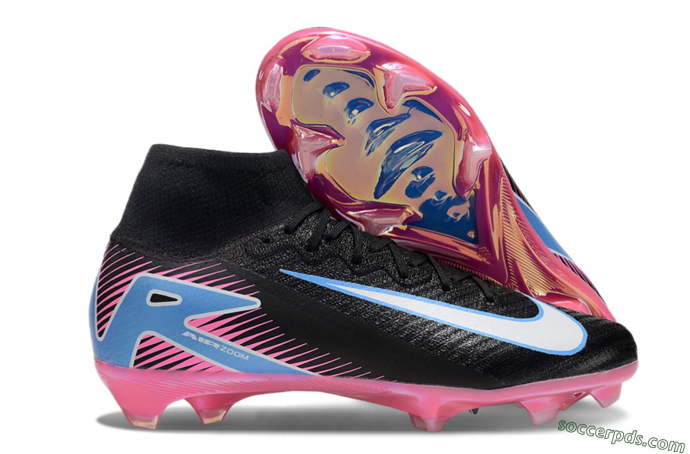 Nike Air Zoom Mercurial Superfly 10 Elite FG High-Tops Football Boots - Black/White/Blue/Pink 1