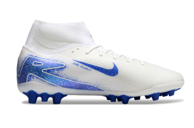Nike Air Zoom Mercurial Superfly 10 Elite AG High-Tops Football Boots - Beige/White/Blue
