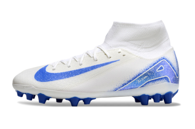 Nike Air Zoom Mercurial Superfly 10 Elite AG High-Tops Football Boots - Beige/White/Blue