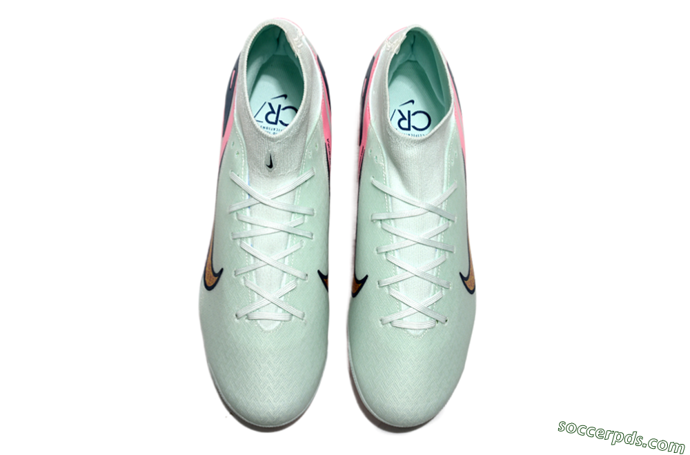 Nike Air Zoom Mercurial Superfly 10 Elite AG High-Tops Football Boots - Jade/Gold/Pink 4