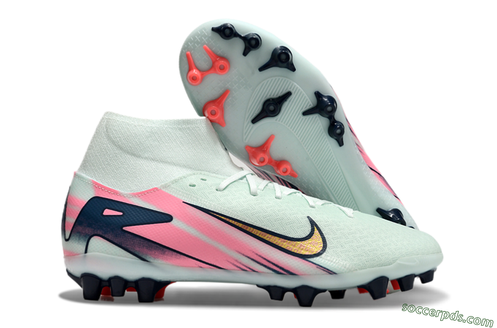Nike Air Zoom Mercurial Superfly 10 Elite AG High-Tops Football Boots - Jade/Gold/Pink 1