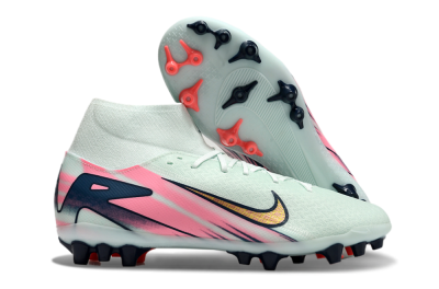 Nike Air Zoom Mercurial Superfly 10 Elite AG High-Tops Football Boots - Jade/Gold/Pink