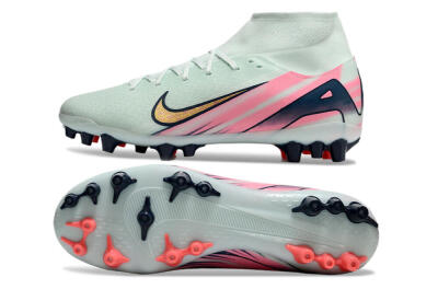 Nike Air Zoom Mercurial Superfly 10 Elite AG High-Tops Football Boots - Jade/Gold/Pink