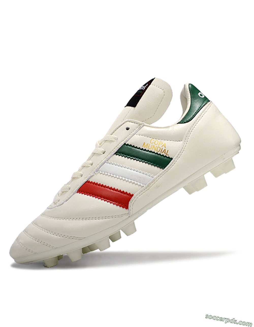 Adidas Mundial Team Astro TF Low-Tops Football Shoes - Beige/Red/Green 5
