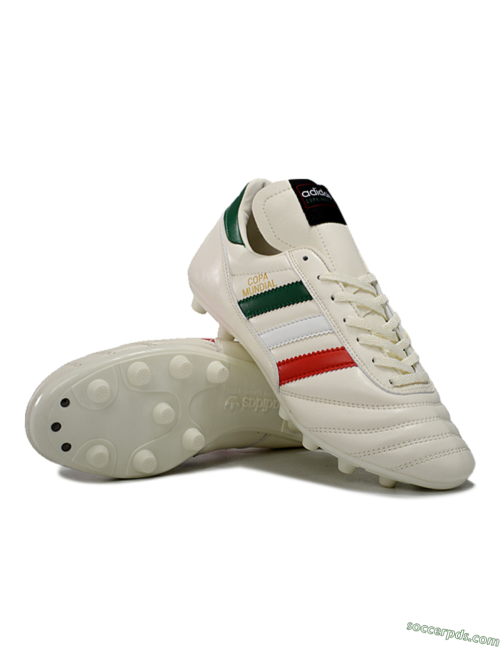 Adidas Mundial Team Astro TF Low-Tops Football Shoes - Beige/Red/Green 3