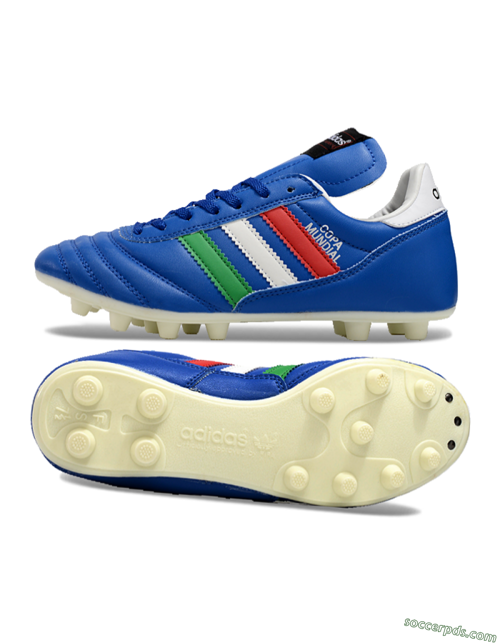 Adidas Mundial Team Astro TF Low-Tops Football Shoes - Blue/Green/Red 0