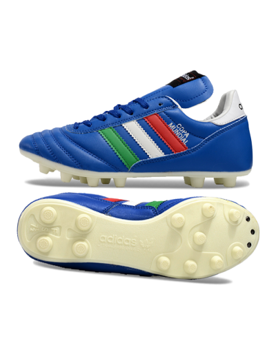 Adidas Mundial Team Astro TF Low-Tops Football Shoes - Blue/Green/Red