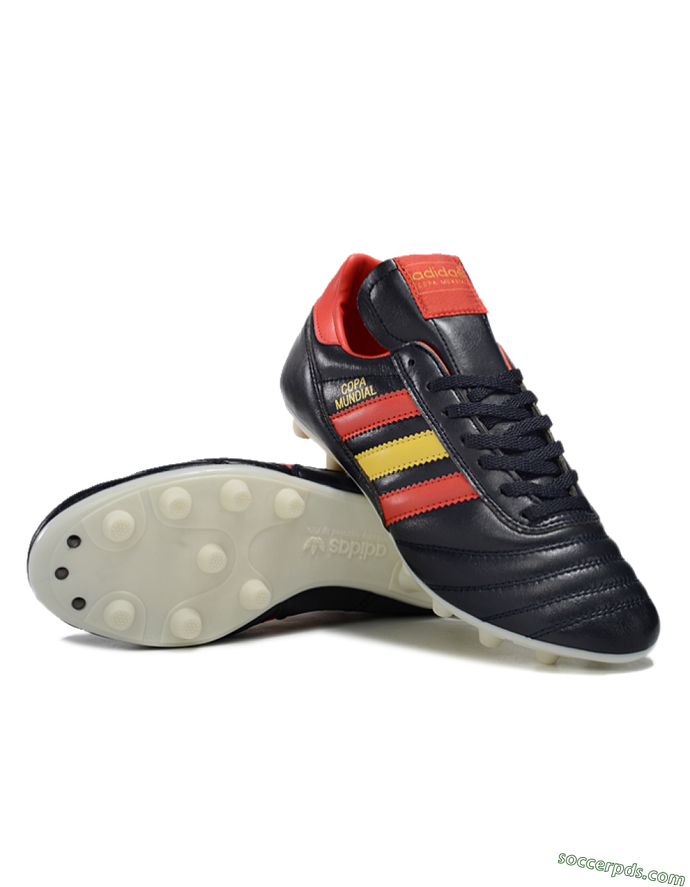 Adidas Mundial Team Astro TF Low-Tops Football Shoes - Black/Red/Yellow 3