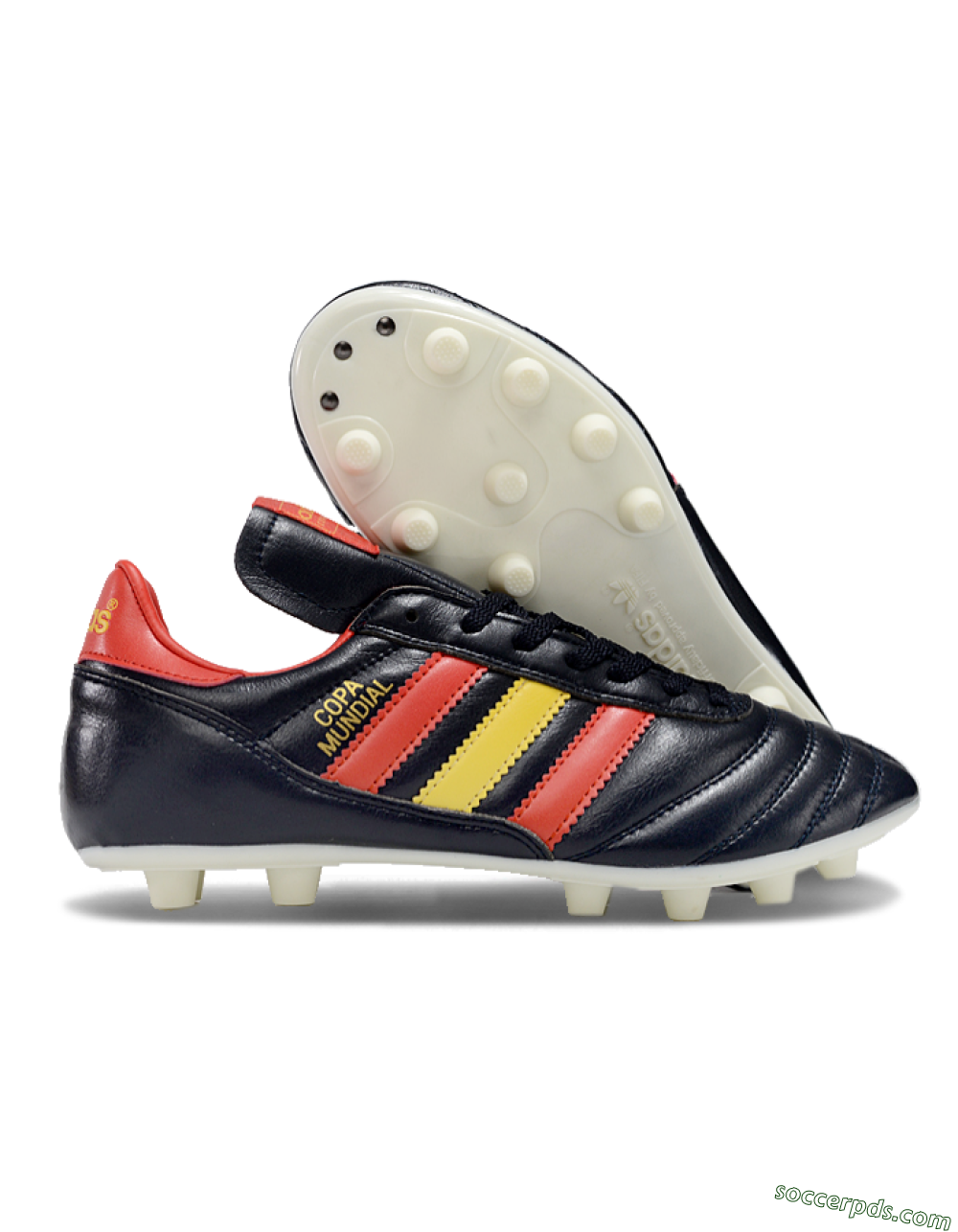 Adidas Mundial Team Astro TF Low-Tops Football Shoes - Black/Red/Yellow 1