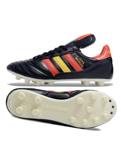 Adidas Mundial Team Astro TF Low-Tops Football Shoes - Black/Red/Yellow