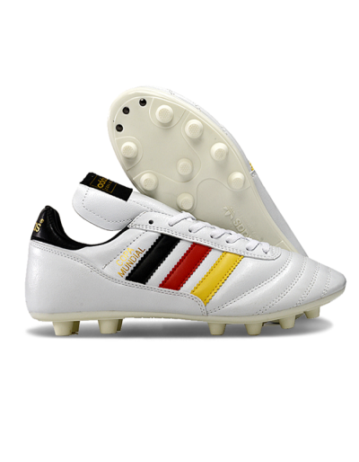 Adidas Mundial Team Astro TF Low-Tops Football Shoes - White/Black/Red/Yellow